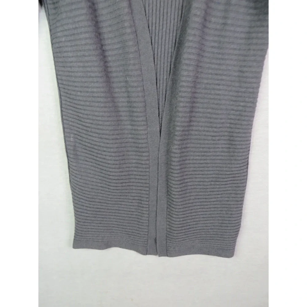Gap‎ Womens Sweater M Gray Merino Wool Open Cardigan Office Career Cozy